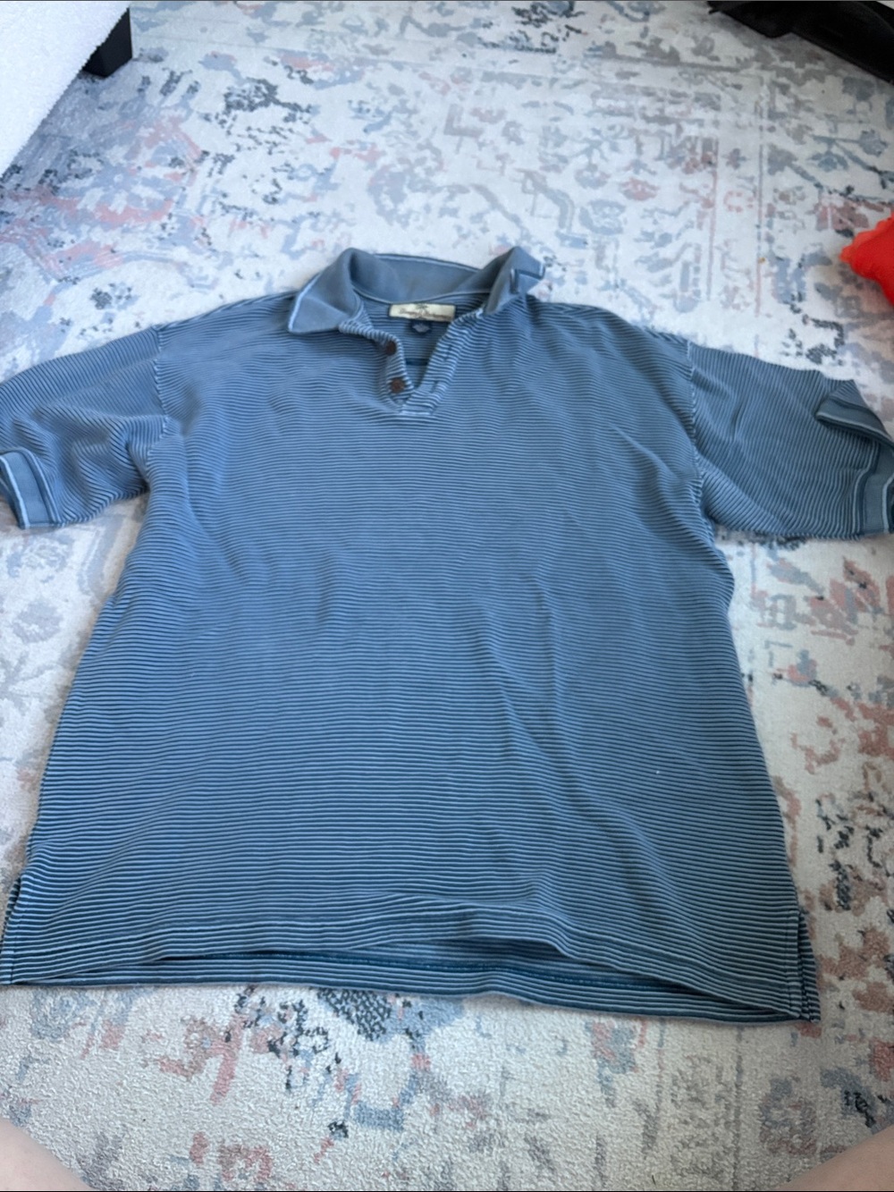 Men's Tommy Bahama shirt size large Blue Short-Sleeve Polo Shirt